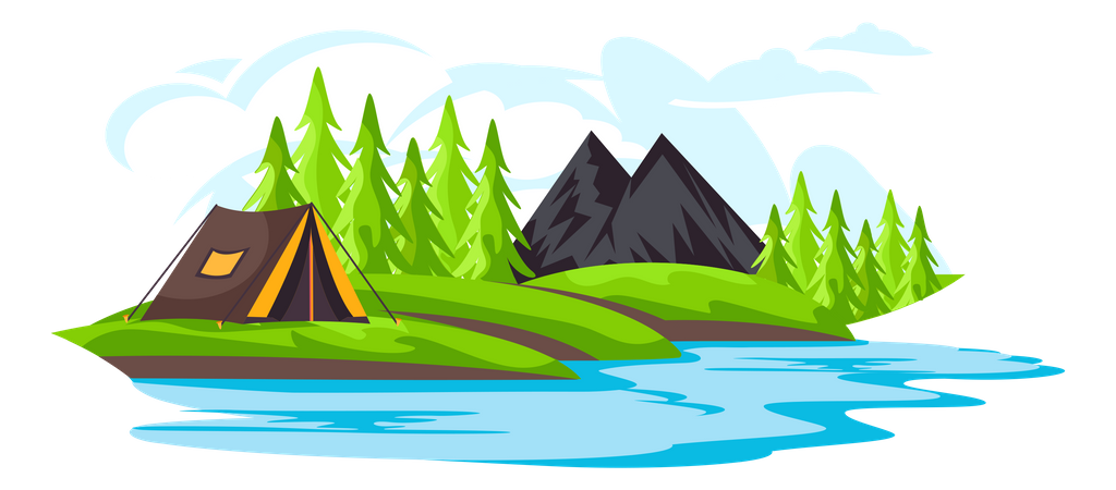 Adventure Camping  Illustration