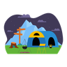 adventure camping illustration free download