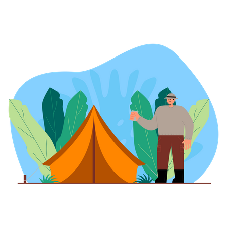 Adventure hiking  Illustration