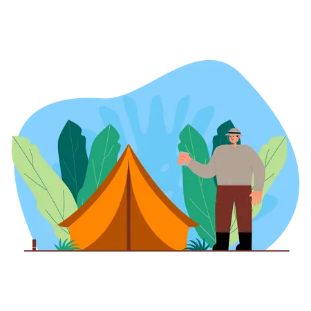 Adventure hiking  Illustration