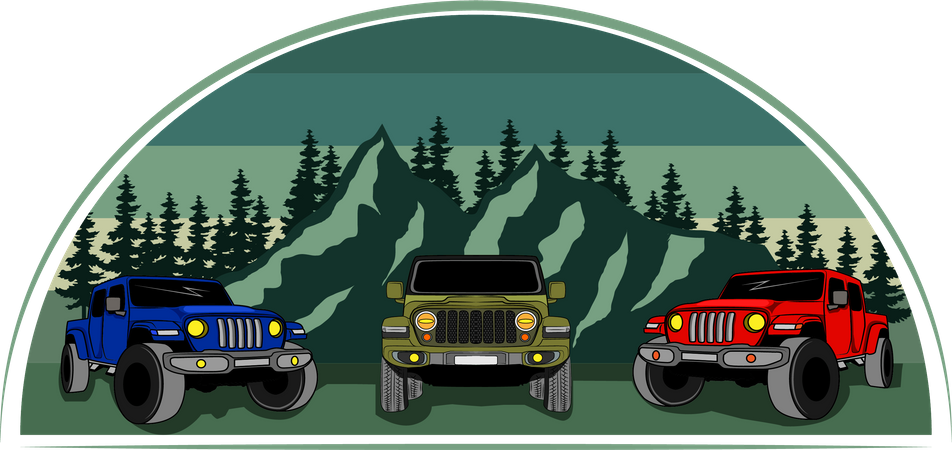 Adventure jeep  Illustration