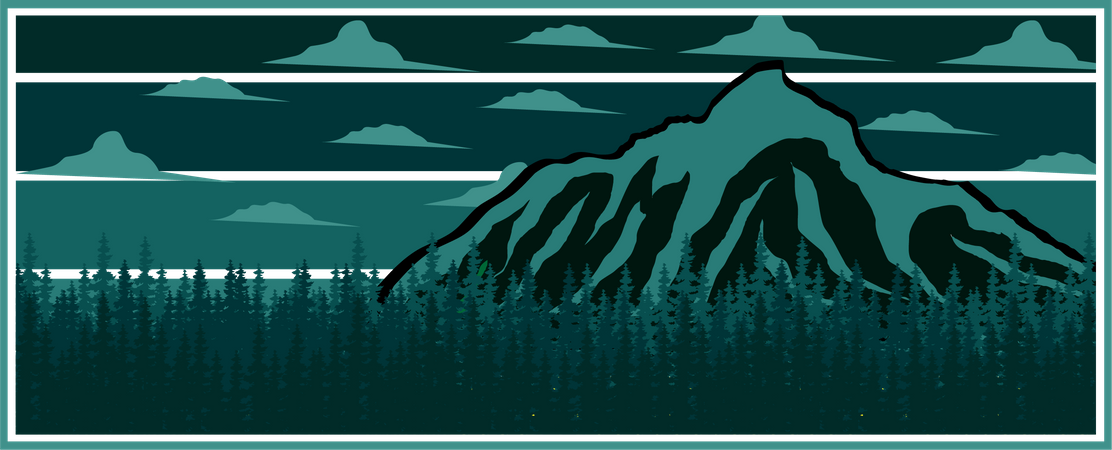 Adventure Mountain  Illustration