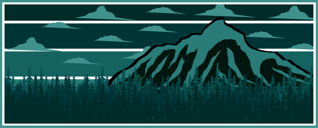 Adventure Mountain  Illustration