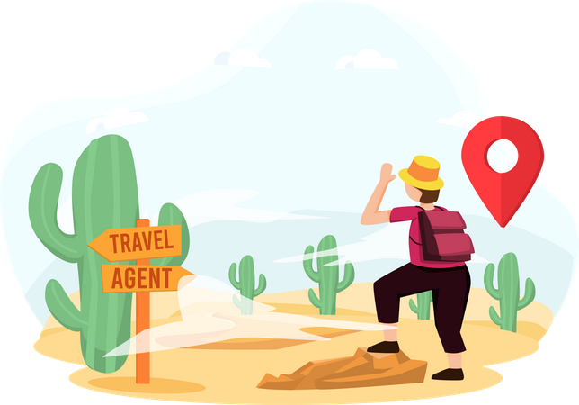 Adventure Travel agent Illustration