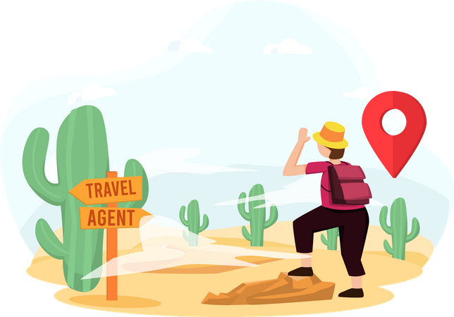 Adventure Travel agent  Illustration