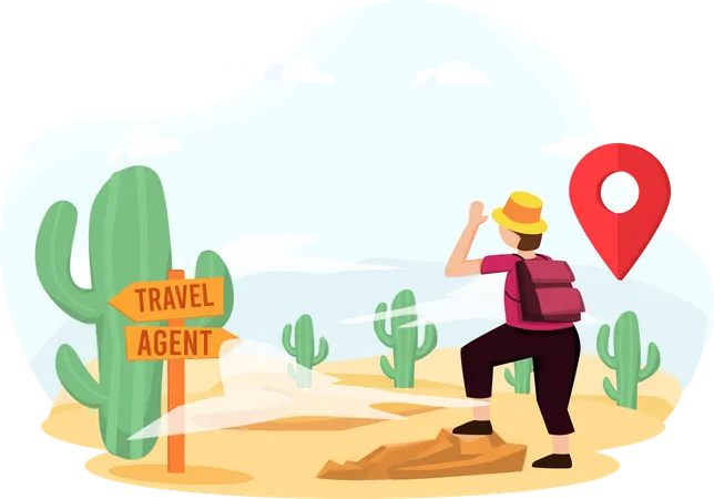 Adventure Travel agent  Illustration