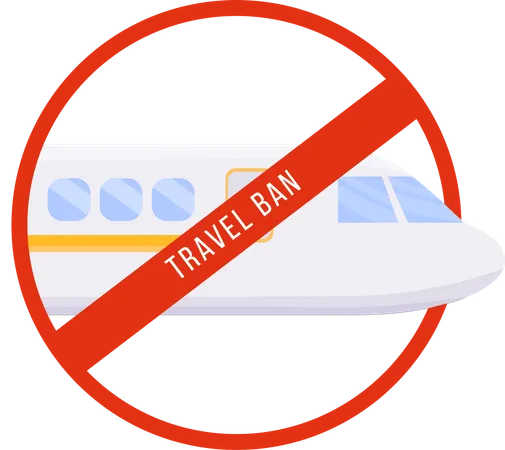 Advertencia por restricción de turismo  Ilustración