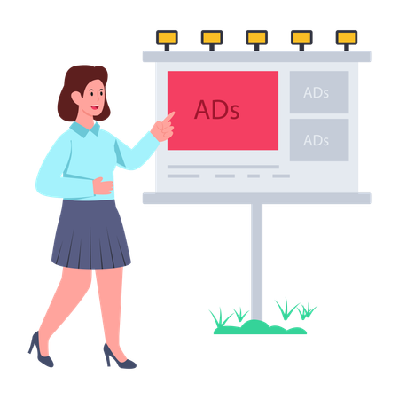 Advertisement Board  Illustration