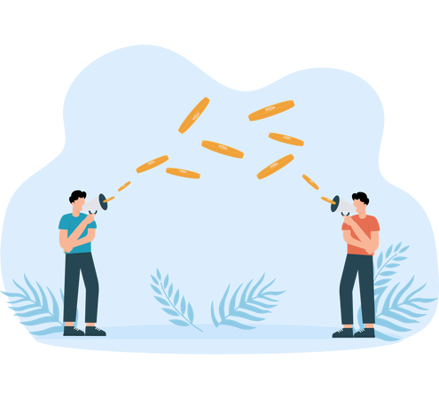 Advertising and spending capital to do advertising  Illustration