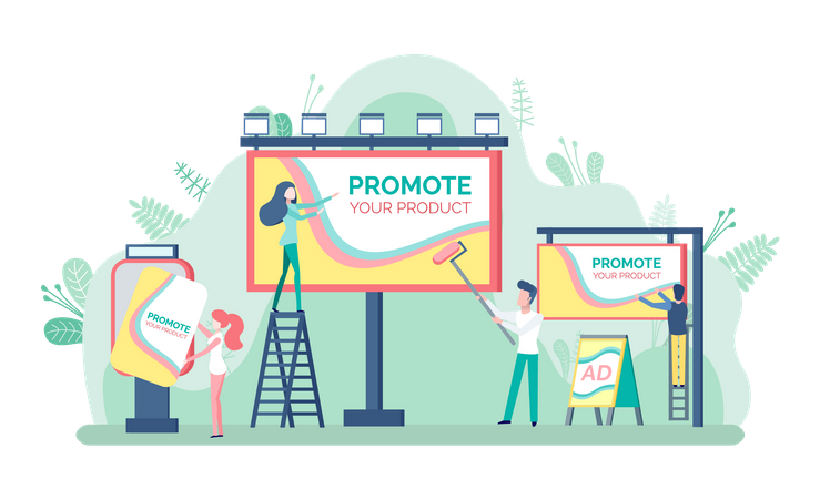 Advertising billboard  Illustration