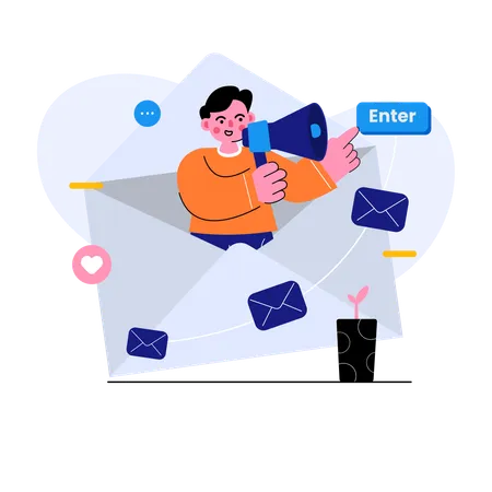 Advertising mail  Illustration