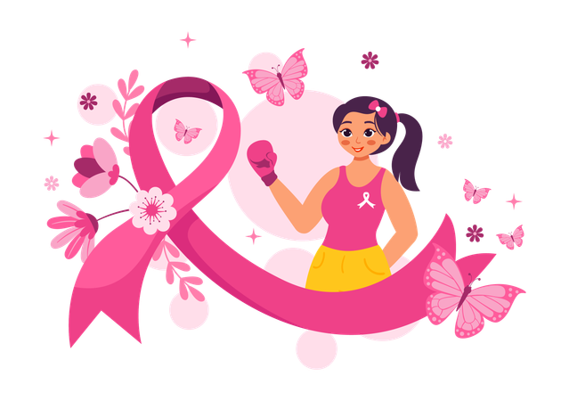 Advocacia contra o câncer de mama  Ilustração