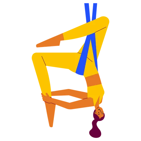 Aerial yoga  Illustration