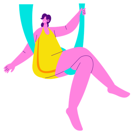 Aerial Yoga Pose  Illustration