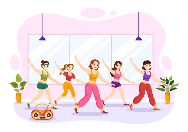 Aerobics Exercise Illustration