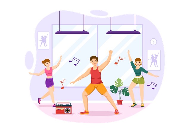 Aerobics Exercise  Illustration