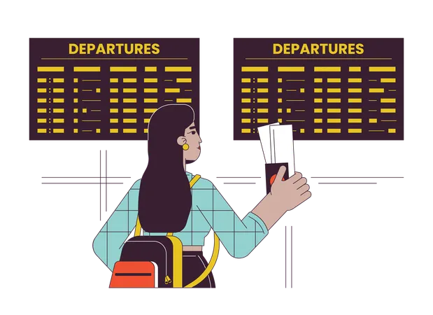 Départ de l'aéroport  Illustration