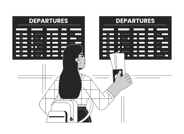 Départ de l'aéroport  Illustration