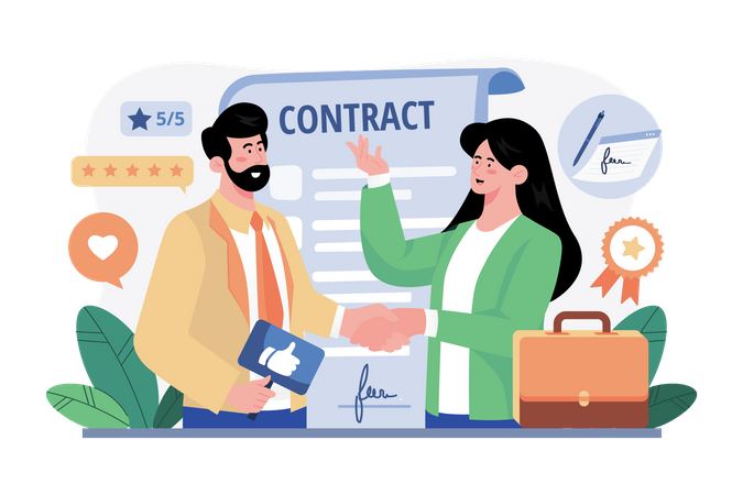 Contrat d'affaire  Illustration