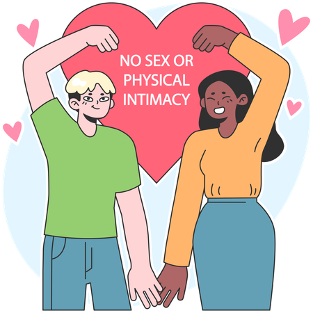 Affection without physical intimacy  イラスト