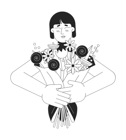 Affectionate mother bouquet  Illustration
