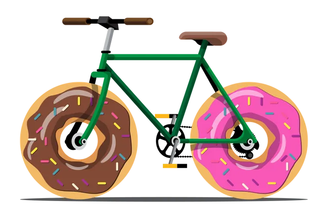 Une affiche encourage le cyclisme à perdre du poids  Illustration