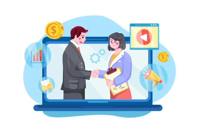 Affiliate marketing  Illustration