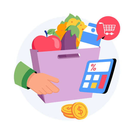Affordable Groceries  Illustration
