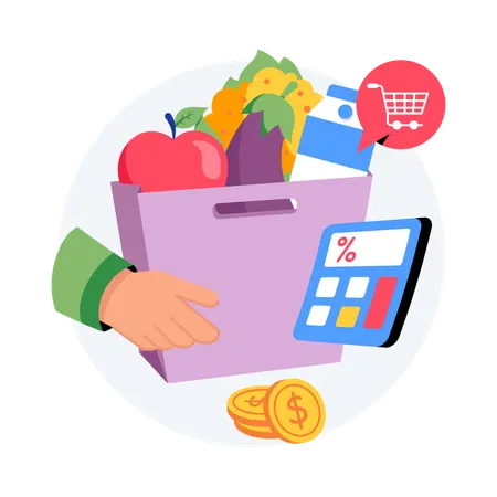 Affordable Groceries  Illustration