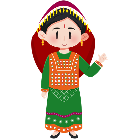 Afghanistan Perana Tunban fille  Illustration