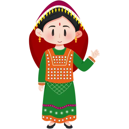 Afghanistan Perana Tunban fille  Illustration