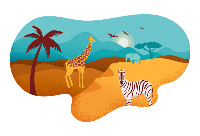 Africa banner Illustration