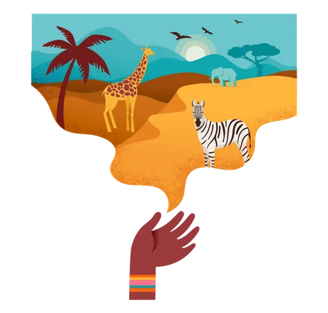 Africa banner  Illustration