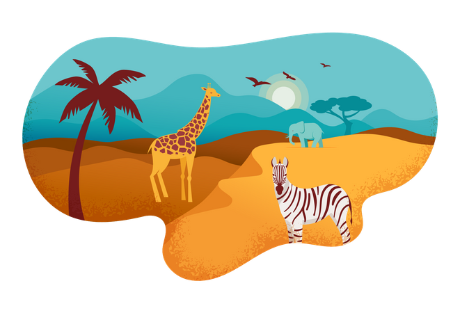Africa banner  イラスト