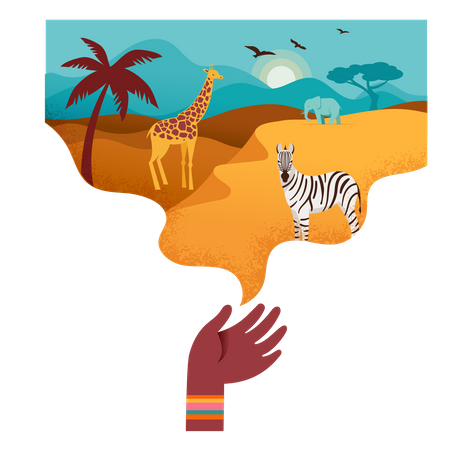 Africa banner  イラスト
