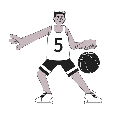 African american basketball player  Illustration