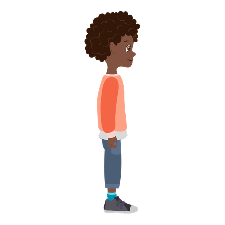 African American Boy  Illustration