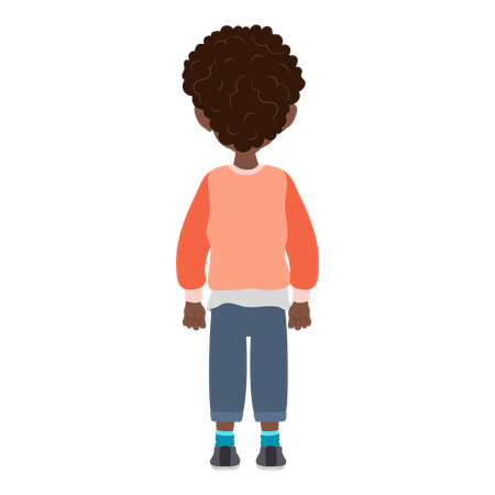 African American Boy  Illustration