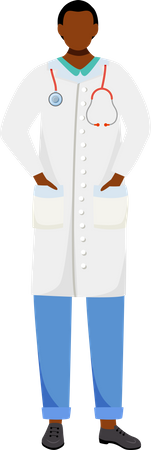 African american doctor  Illustration