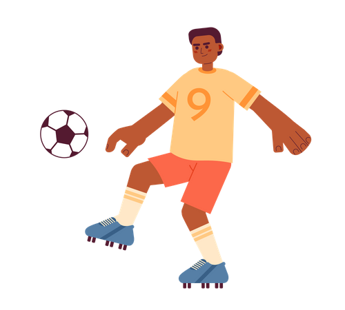 African American footballer  Illustration