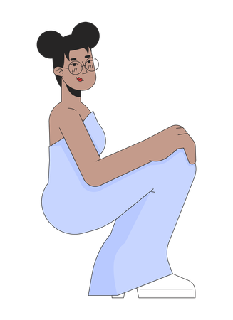African american girl  Illustration
