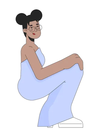 African american girl  Illustration