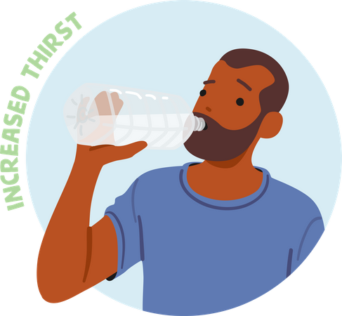 African American Male Experience Thirst  Illustration