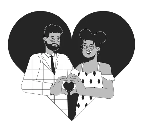 African american soulmates 14 february  Illustration