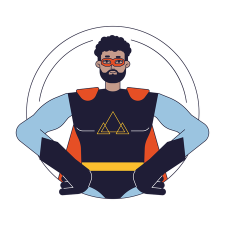 African american superhero  Illustration