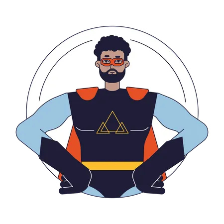 African american superhero  Illustration