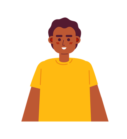 African american young boy  イラスト