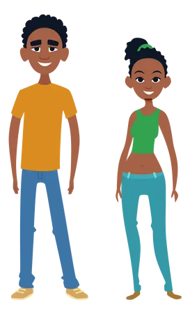 African couple  Illustration