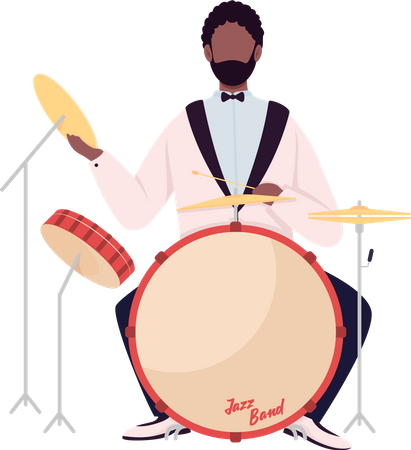 African drummer  Illustration