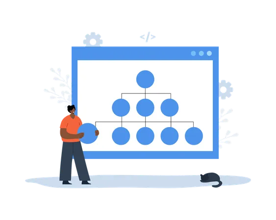 African Female Developer creation Strategy  Illustration